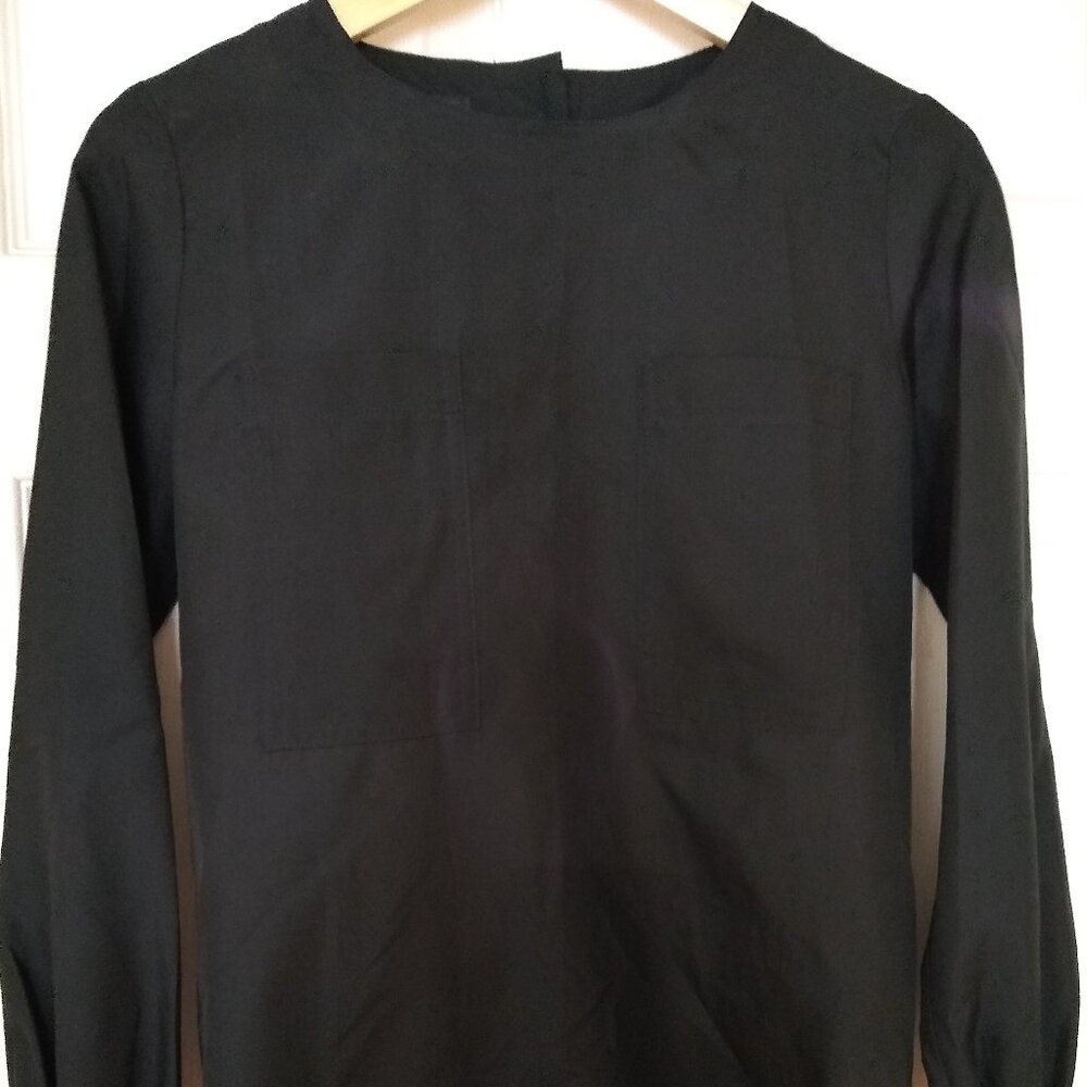 Vintage black blouse Garey Petites California